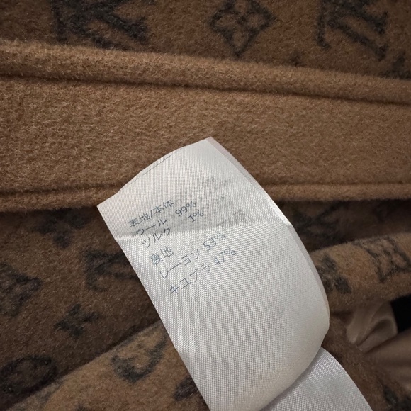 Louis Vuitton Brown Monogram Wool Coat Old Flower Bathrobe Short Coat - Picture 6 of 7